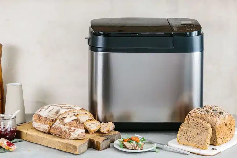 panasonic sdyr2550 brotbackautomat im test 2023 mit Brot in edelstahl-Optik